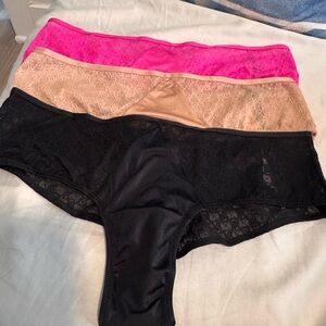 Victoria's Secret Lace Panties - Tan and Black